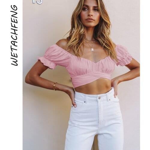 Женские однотонные футболки Wetachfeng China At AliExpress