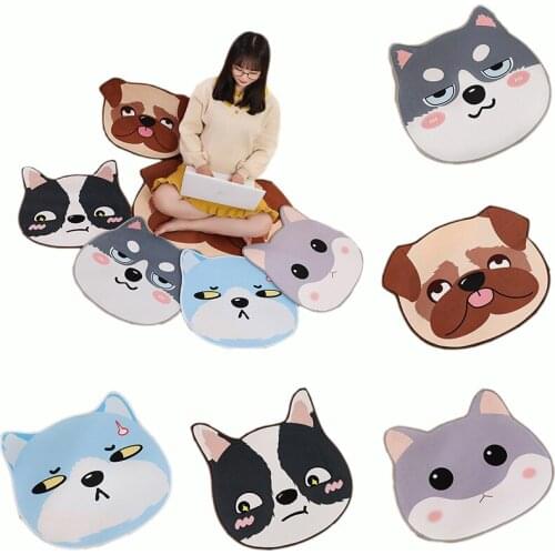 Funny Husky/Shar Pei Plush Mat Dog Phiz Printed Gift Kids Rug Living Room Carpet Home Decor