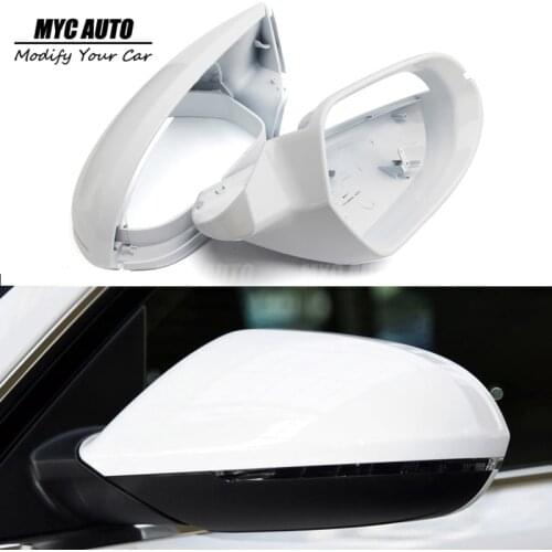 Mirror Cover For Audi A6 S6 RS6 C7 2012 2013 2014 2015+ Gloss Black &White Rear Vew Mirror Cover