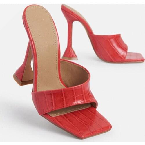 Spring Summer 2021 New Style Square Toe Thick High Heel Womens Slippers 35-43 Ytmtloy Zapatillas Mujer Casa House Sapato