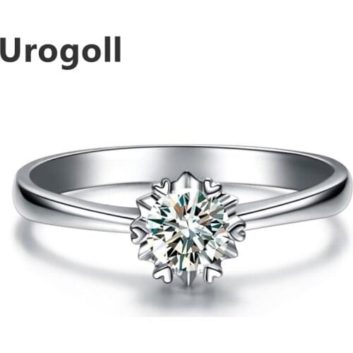 Hot Sale 925 Sterling Silver Fine Jewelry Bridal Wedding Rings For Women Classic AAA Zirconia Engagement Ring Gifts