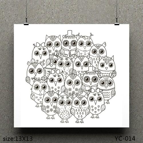ZhuoAng Big eyes owl Clear Stamps For DIY Scrapbooking/Card Making Decorative Silicon Stamp Crafts