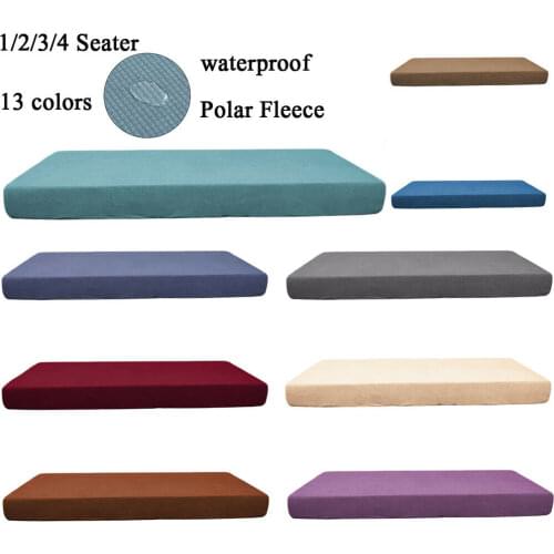 1 2 3 4 Seater Waterproof Sofa Cover Solid Color Corner for Living Room Elastic Couch Stretch Furniture Slipcovers Protector New