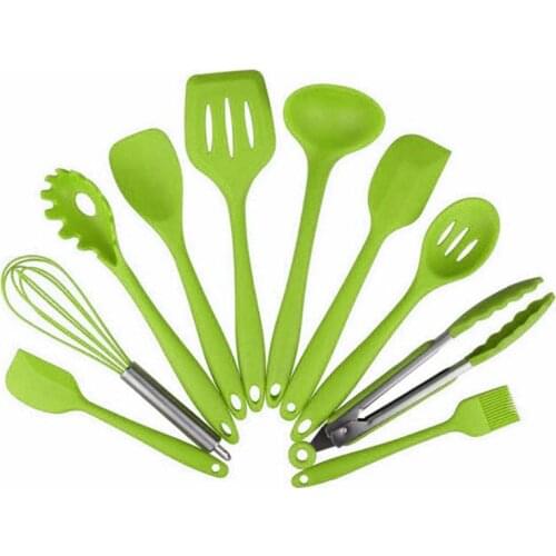 10 Pcs Kitchenware Silicone Heat Resistant Kitchen Cooking Utensils Non-Stick Baking Tool Cooking Tool Sets
