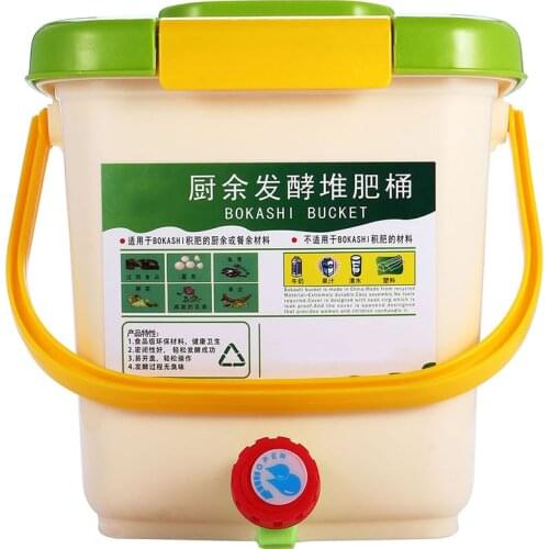 12L Compost Bin Recycle Composter Aerated Compost Bin PP Organic Homemade Trash Can Bucket Kitchen Garden Food Waste Bins