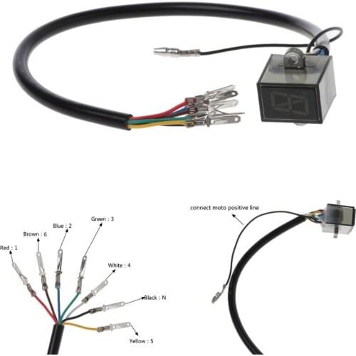 6-Speed Display Motor Gear Indicator Digital Waterproof Indication Universal Off-Road Motocross Light Neutral Spare Parts For Mo