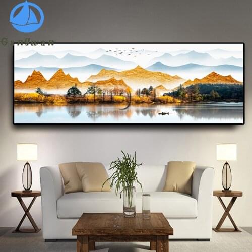 Diamond mosaic Modern Classic Autumn Landscape Art diamond embroidery full drill Wall Art Pictures large size Living Room Decor