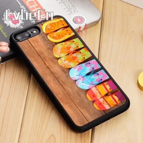 LvheCn Colorful Sandals Flip Flops Phone Case Cover For iPhone 5 6 6s 7 8 plus 11 12 Pro X XR XS max Samsung S7 edge S8 S9 S10