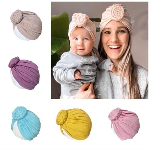 Baby turban Headbands Baby Kids knot Beanie Elastic Caps for Newborn Photography Props Gifts Headwear