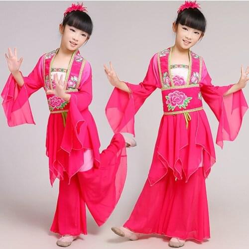 Children Classical Dance Costume Clothing Kangfu Dance National Dance Clothing Show Yangko Dance Wear for Child