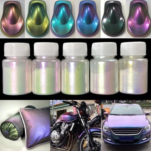 For Car Paint Coating DIY 10g Chameleon Color Changing Pearl Pigment Powder UV Stability Auto Care Accessories Treyues