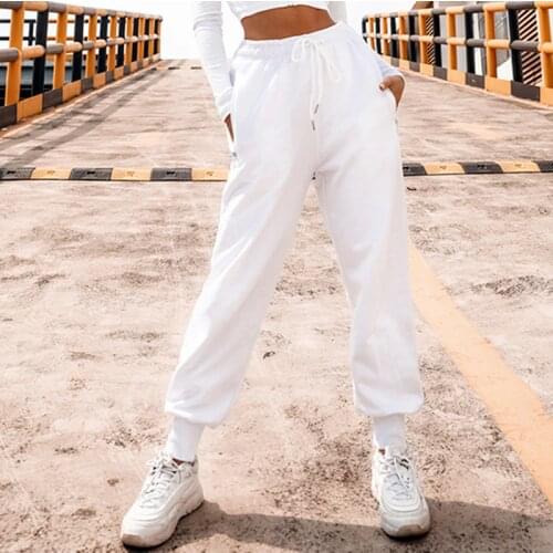 Zippered Pocket Sweatpants Joggers Soft Touch Loose Harem version Dance Exercise Fitness Pants Drawcord Running Trousers Women