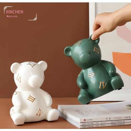 Bear Figurine Home Decor Ornaments Home Decoration Accessori Sculpture Modern Art Statues Merry Christmas Gift for Kids
