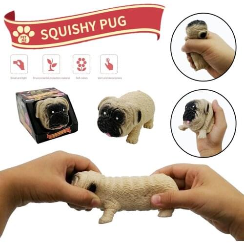 Creative Fun Lala Pug Decompression Toys Pinch Le Pai Dog Sand Elastic Stretch Deformation Vent Toy Adult Release Stress Toy