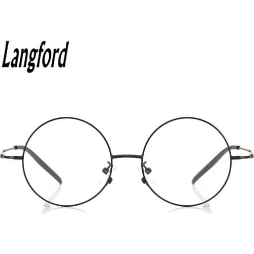 Round eyeglasses women retro transparent eyeglasses frame for men vintage optical glasses Ultralight 8g