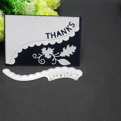 Swovo thanks Lace word Metal Cutting Dies for Scrapbooking DIY Craft Dies Paper Card Making Decorative Embossing Template