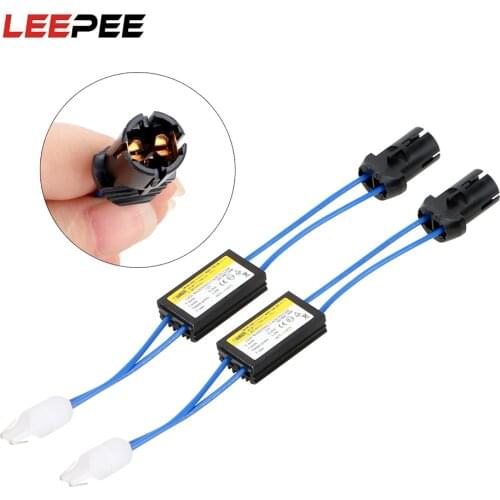 LEEPEE 2Pcs Warning Canceller Decoder Canbus Cable Car Lights NO Error Car LED Decoder T10 12V OCB Load Resistor