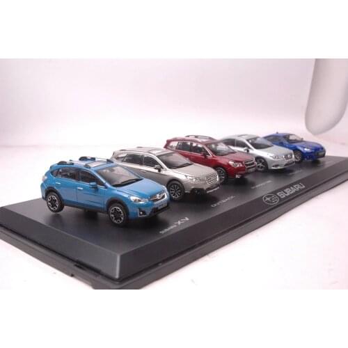 Set of Five 1:43 Diecast Model for Subaru Series XV Outback Forester Legacy BRZ Alloy Toy Car Miniature Collection Gifts