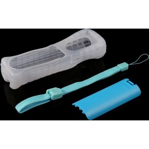 2021 New Protective Silicone Cover Case Battery Back Door Shell Hand Strap Kit Replacement for nintendo WII Remote Controller