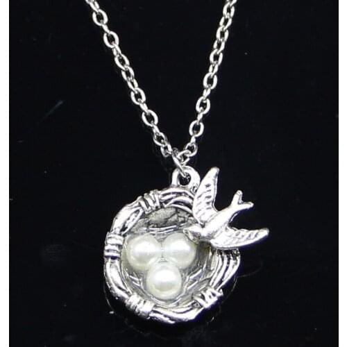 New Fashion Necklace 24x19x8mm swallow birds nest eggs Pendants Short Long Women Men Colar Gift Jewelry Choker