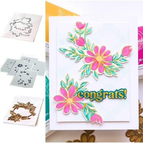 Wreath Chrysanthemum Cutting Dies and Stencils DIY Scrapbooking Card Stencil Paper Cards Albums Album Stamp Die Sheets