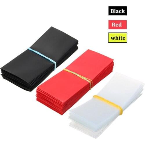 20pcs/lot 18650 Battery Wrap PVC Heat Shrink Tubing Precut 7 Color Choice Battery Film Tape Battery Cover