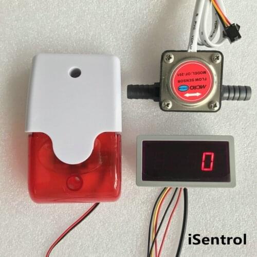 US308MT Oil Lubricant Meter Alarmer OF201-13 1-10L/min Nylon hall effect gasolin flow sensor CE certificate iSentrol Electronics