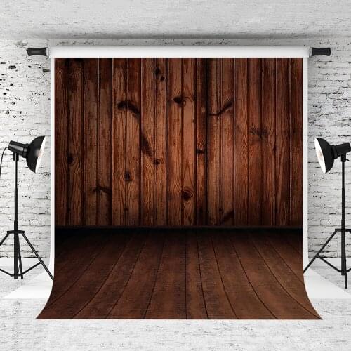 VinylBDS 5X7FT Classic Retro Wood Grain Wall Floorbackdrop Photography Mini Backgrounds Studio Backgrounds