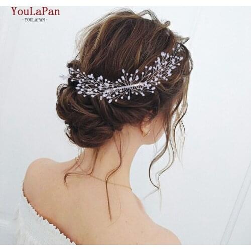 YouLaPan HP182 Wedding Hair Jewelry Bridal Tiara Bridal Hair Clips Bridal Pearl Wedding Hair Accessories Wedding Hairpins