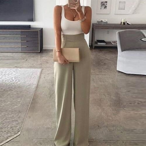 New Summer Casual High Waist Office Lady Playsuit Elegant Patchwork Wide Leg Women Jumpsuit Sexy Off Shoulder 2021 Casual Romper