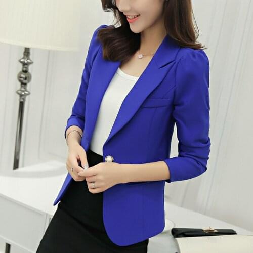2021 Spring Summer Professional Blazer Women Korean Slim Casual Wild Suit Jacket Woman Short Blazers Coat Candy Colors Coat Tops