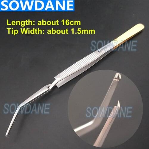 1 piece Dental Orthodontic Microscopy Tweezer Holder Tip with Small incision Dentist Instrument Tweezers Autoclavable