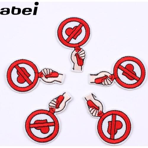 10pcs/lot DIY Apparel Stickers Iron On Embroidery Patch Sew On Funny Appliques Sewing Jeans Backpack Badge Garment Pacthes