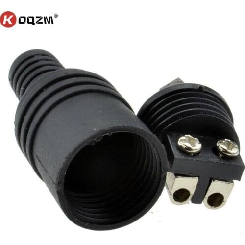 2pcs/lot 2 Pin Black DIN Plug Speaker And HiFi Connector Screw Terminals Connector Power Signal Plug Adapters