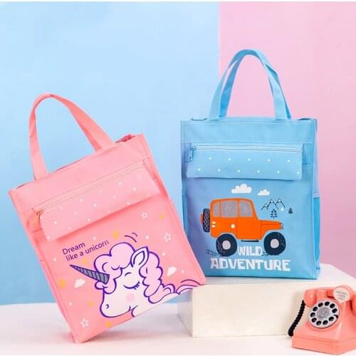 Large Pencil Bag Document Thicken Organizer Cute Pen Folder Stationery School Supplies Portable Zipper File Pocket