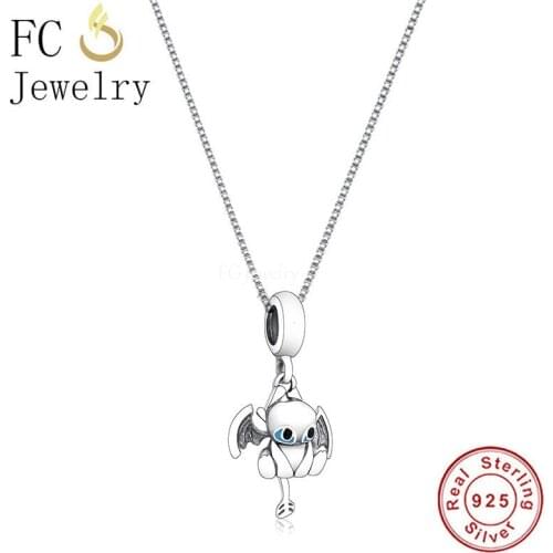 Pure 925 Sterling Silver Night Evil White Dragon Pendant Necklace For Women Chain Choker Collier Trinket Bijoux jewelry 2021 New