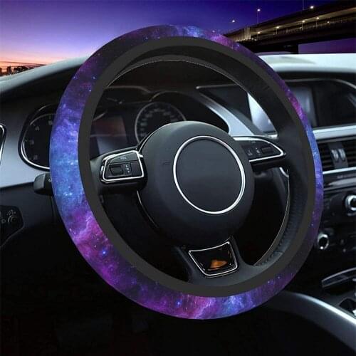 Galaxy Space Car Steering Wheel Cover Blue Customized GiftAnti Slip Sweat Absorption For Mazda 3 bk 6 Honda Fit Crv 2006 2011