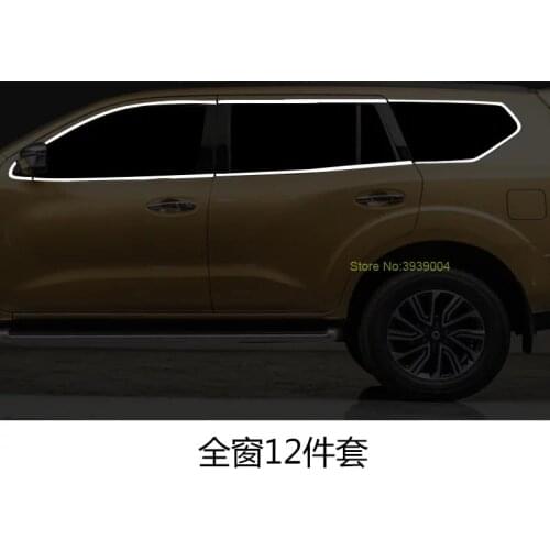 For Nissan Terra 2018 1 Set Stainless Steel Window Trim Cover Exterior Body Decoration Car-Styling Auto Accessories