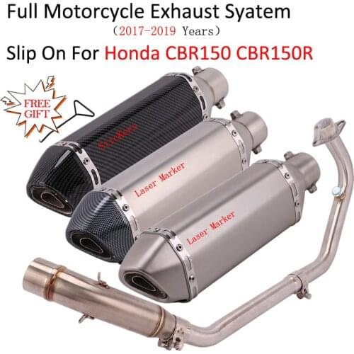 Motorcycle Full Exhaust System Escape Modified Front Middle Link Pipe DB Killer Muffler 51mm Slip On For Honda CBR150 CBR150 R