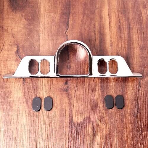 Chrome Switch Dash Panel Accent Cover&Black Inserts For Harley Electra Street Glide Trike 1996-2013 Models