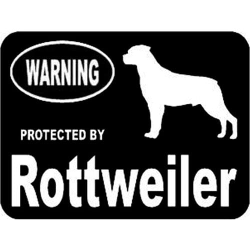 Creative Creative Fashion Warning Protected By Rottweiler Dog Vinyl Car Stickers Good Quality Waterproof Sun Protection Anti-UV