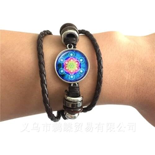 Bestselling Wiccan Locket Bracelet Trendy Pentacle Wicca 20mm Glass Cabochon Locket Pendant Occult Charms Bangle Best Gift