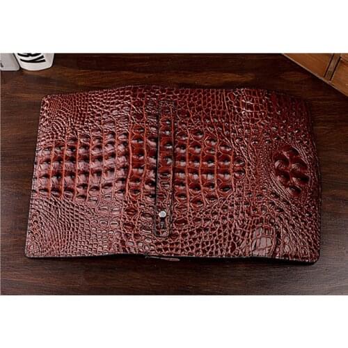 2019 Crocodile patter genuine leather wallet men business purse male clutch bag male money bag male fashion men leather wallet