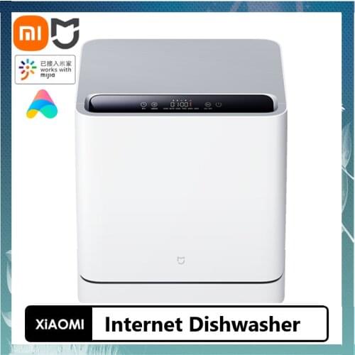 New Xiaomi Desktop Dishwasher Xiaomi Kitchen Cleaner Home Dish Wash Machine 4 Set of Tableware Washable Work With Mi Home App
