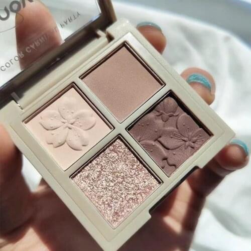 Cherry Blossom Color Carnival Eyeshadow Palette Matte Shimmer Highlights Pigmented Long Lasting Silky touch Eye Makeup Cosmetics