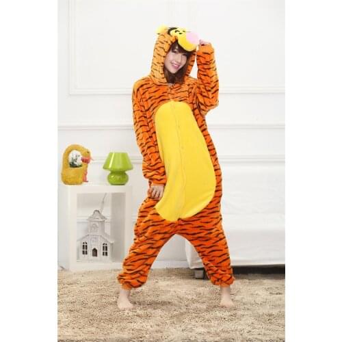 Tigger Pajamas Cosplay Women and Men Pyjamas Onesies Animals Set Christmas Pijama Flannel Sleepwear