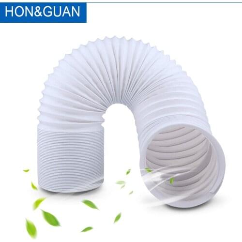 1.5/2m Plastic Air Ducting Pipe Air Conditioner Ducting Hose Flexible Ventilation Tube for Home Bedroom Exhaust Ventilator