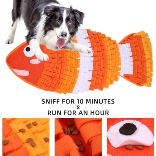 Anti choking dog bowl dog cushion slow food blanket Training dog smell pad Fish shape pet supplies Service dog Bed High quality