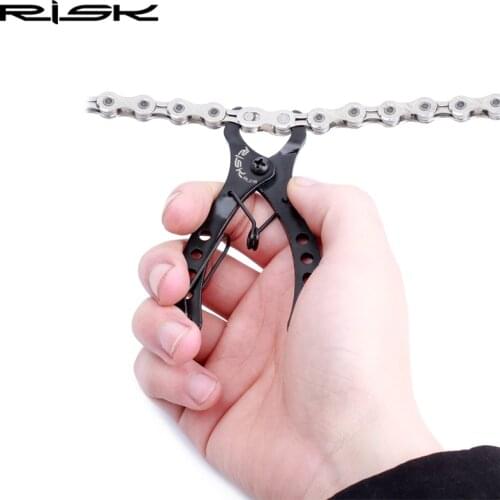 RISK Cycling Chain Clamp Magic Buckle Bicycle Tool Kit Mini Bike Chain Quick Link Tool with Hook up Multi Link Plier MTB Road