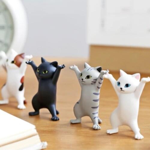 Cat Pen Ornament Kitty Bracket Gift Desktop Decoration Children Kids Gift